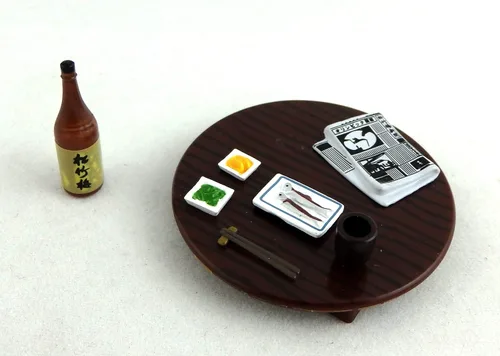 Vista 2 de Mesa de casa de muñecas en miniatura a escala 1:24 con accesorios #G7030
