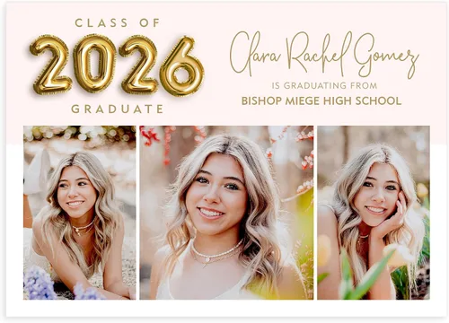 Vista 11 de Let's Make Memories Anuncios de graduación personalizados para clase de 2026 o cualquier año, invitaciones de calidad premium, 5 x 7, tarjetas Año