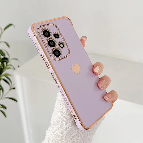 Vista 106 de phylla Funda de teléfono compatible con Samsung Galaxy A12 de 6.5 pulgadas, lindo corazón chapado en oro, elegante funda de lujo para mujer