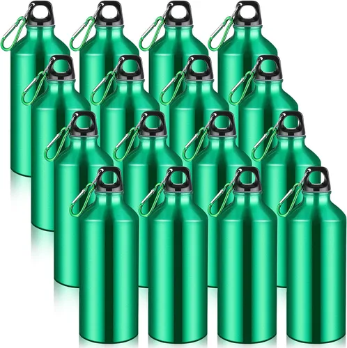 Vista 11 de CHENGU Paquete de 16 botellas de agua de aluminio, 20 onzas, botellas de Negro