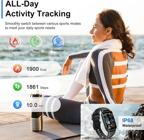 Vista 6 de Reloj inteligente para hombres y mujeres, reloj inteligente de 1.57 pulgadas (respuesta/hacer llamadas), rastreador de actividad física con más