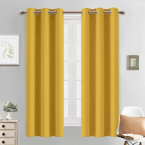 Vista 93 de Yakamok Cortinas opacas para dormitorio, aislamiento térmico, cortinas de oscurecimiento de habitación para sala de estar, juego de 2 paneles