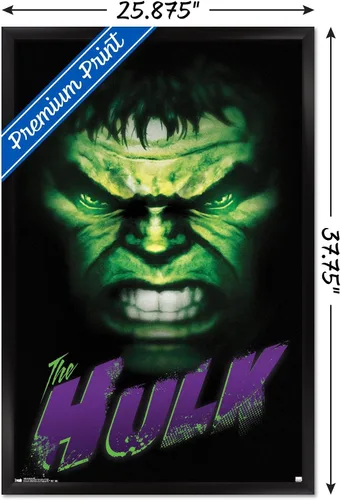 Vista 3 de Trends International 24 x 36 pulgadas Marvel Comics - Póster de pared de Hulk, 24 x 36 pulgadas, versión enmarcada en negro Versión con marco negro