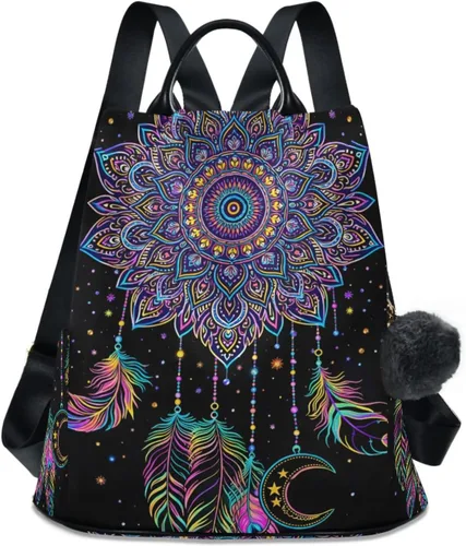 Vista 26 de ALAZA - Mochila para mujer, divertida, antirrobo, a la moda, bolsa de hombro, mochila de mujer, Alquimia, Classic