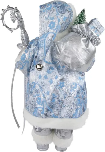 Vista 5 de Northlight 16 "Ice Palace Standing Santa Claus Holding A Staff and Bag Christmas Figure