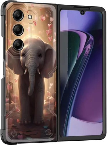 Vista 32 de Funda para Galaxy Z Fold 5 5G 2023, doble capa, protección contra caídas de grado militar de 10 pies, antideslizante, resistente a prueba de golpes