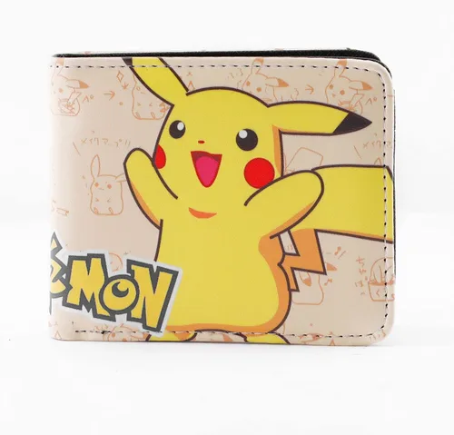 Vista 5 de G-Ahora Cartera de cuero plegable de anime para tarjetas de crédito, WC Pikachu 1