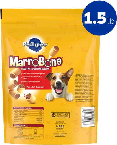 Vista 9 de PEDIGREE MARROBONE - Galleta crujiente para perros con sabor a carne real, 24 oz. Paquete de 8