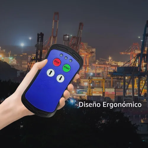 Vista 5 de A200 Industrial Control remoto inalámbrico grúa alzamiento 2 botón camión puerta trasera interruptor 12v transmisor y receptor Azul
