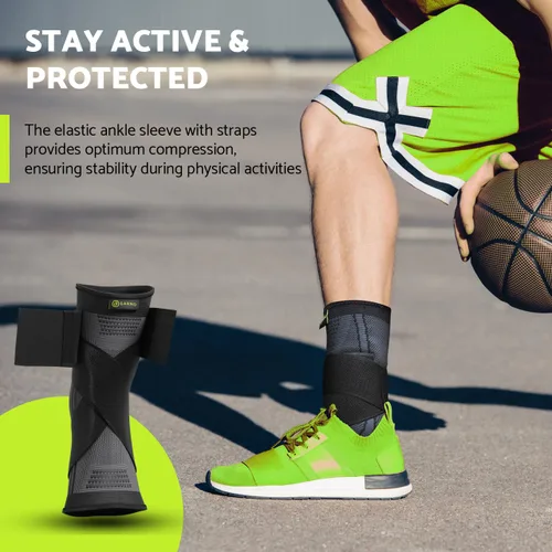 Vista 7 de GARNO Tobillera – Manga de compresión para pies con correas ajustables para hombres y mujeres, fascitis plantar y soporte de Aquiles, alivio