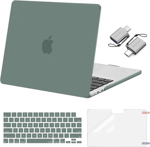 Vista 32 de Mosiso Funda para MacBook Air de 13 y 13.6 pulgadas, 2024, 2023 y 2022, M3 A3113, M2 A2681, Touch ID, carcasa rígida, cubierta de teclado, protector