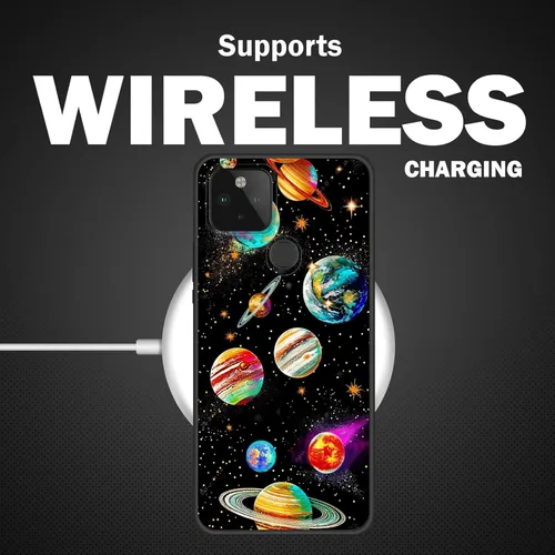 Vista 432 de Funda delgada para Google Pixel 4 XL, funda delgada de silicona de TPU suave a prueba de golpes para Google Pixel 4 XL, astronauta Galaxy