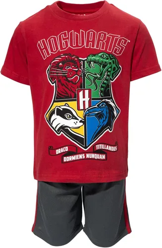 Vista 6 de Harry Potter Gryffindor Hufflepuff Ravenclaw Slytherin - Conjunto de pantalones cortos de camiseta