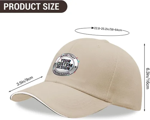 Vista 7 de Sombrero personalizado a granel Agregue su propio diseño aquí Sombreros personalizados Gorra de béisbol personalizada Hombres y mujeres