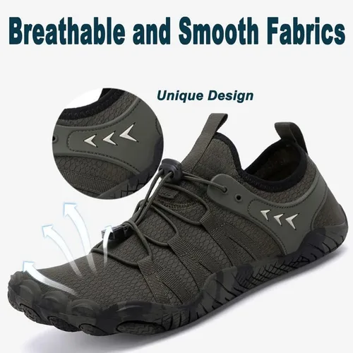 Vista 4 de Zapatos de agua para hombre y mujer, zapatos descalzos al aire libre para playa, agua, piscina, río, agua, secado rápido, navegación, pesca, buceo