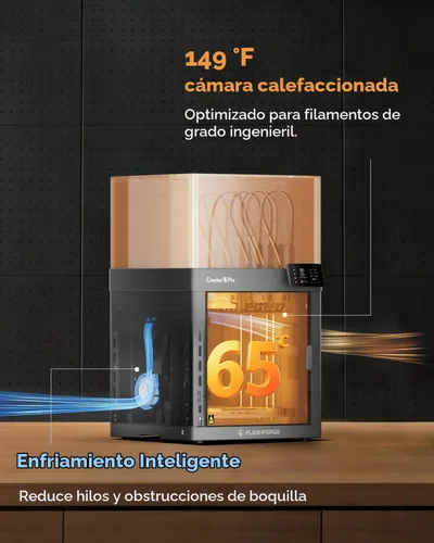 Vista 6 de FLASHFORGE Impresora 3D Creator 5 Pro con 4 cabezales de herramientas, impresión industrial multimaterial y color, cámara con calefacción activa