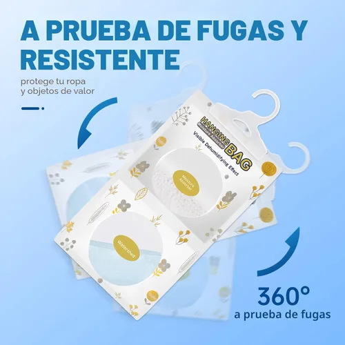 Vista 6 de Vacplus Paquetes absorbentes de humedad, paquete de 5 sin fragancia, paquetes de humedad, paquetes desecantes, bolsas deshumidificadoras de armario