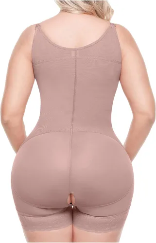 Vista 2 de Sonryse Stage 2 Postpartum Mid Thigh Tummy Control Shapewear Bodysuit Fajas Colombianas Postparto