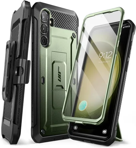 Vista 8 de SUPCASE Funda para Samsung Galaxy S23 FE con soporte y clip para cinturón, [Unicorn Beetle Pro] [Protector de pantalla integrado]