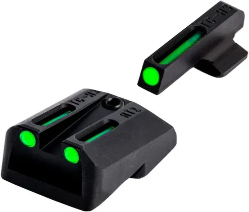 Vista 6 de Truglo TFO Tritio y mira de pistola de fibra óptica Juego de mira nocturna delantera y trasera compacta duradera de alta visibilidad, compatible