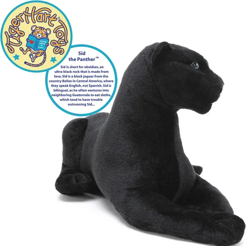 Vista 4 de TigerHart Sid El Pantera - Gato De Peluche De 17 Pulgadas (Medida De Cola No Incluida) Animal De Peluche De Felpa