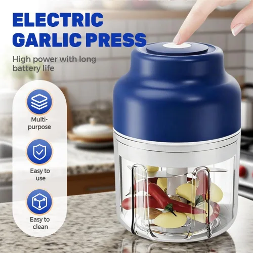 Vista 4 de 2026 Mejora Eléctrica Mini Picador de Ajos, Procesador de Alimentos Portátil con Carga USB y Picador de Vegetales, Molinillo de Verduras para Ajos