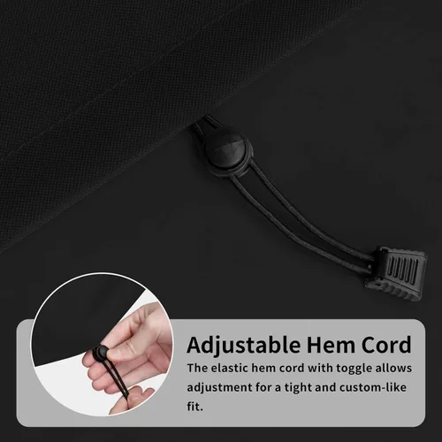 Vista 6 de Easy-Going Funda para día de patio resistente de 600D para exteriores, redonda de 75 pulgadas, con resistencia a rayos UV, funda para sofá de patio