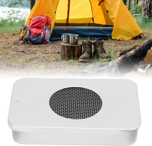 Vista 3 de Mini estufa de alcohol, estufa portátil de acero inoxidable al aire libre para mochileros, estufas de combustible de campamento, accesorios