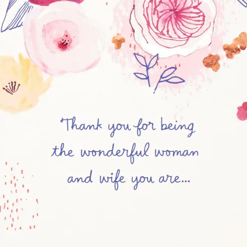 Vista 4 de Hallmark Tarjeta del Día de la Madre para Esposa (Gracias)
