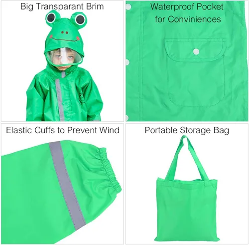 Vista 3 de AGUS Chubasquero de una pieza para niños impermeable transpirable y de dibujos animados