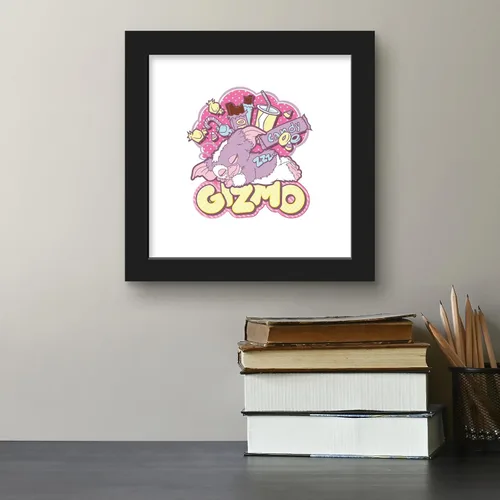 Vista 4 de Trends International Gallery Pops Gremlins - Arte de pared de caramelo de Gizmo pastel, versión enmarcada negra, 12 x 12 pulgadas
