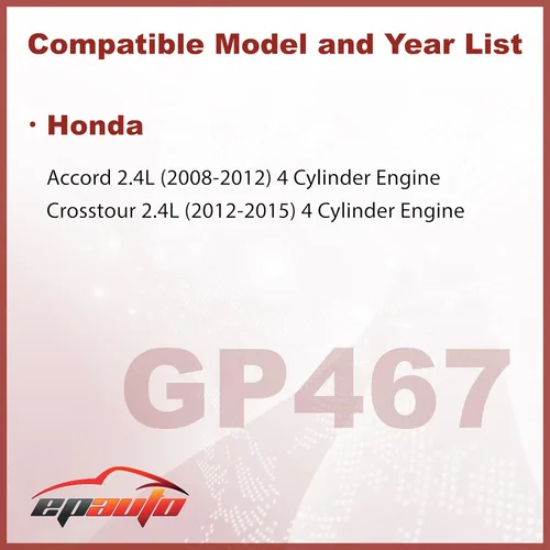 Vista 2 de EPAuto GP467 (CA10467) filtro de aire de motor, panel rígido de protección adicional de repuesto para Accord (2008-2012), Crosstour (2013-2015)