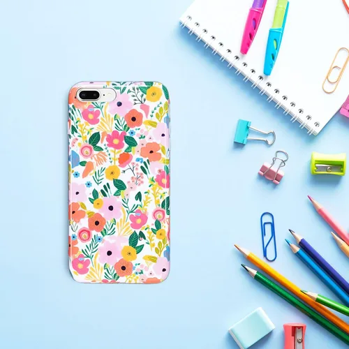Vista 8 de J.west Funda para iPhone 8 Plus, iPhone 7 Plus 5.5, suave, a prueba de golpes, bonita funda protectora floral para mujer, diseño de flores
