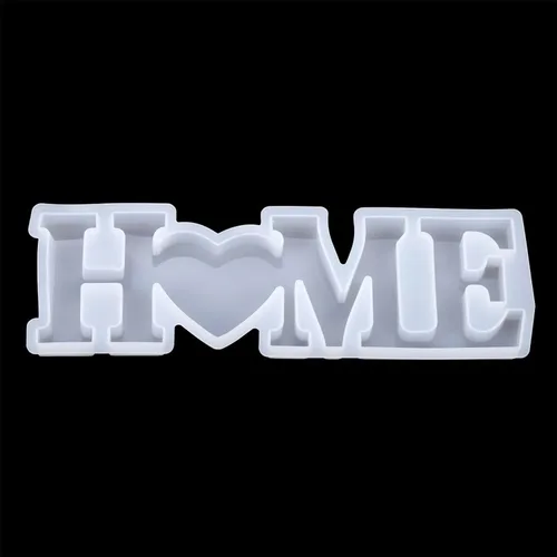 Vista 6 de Moldes de silicona con letras para el hogar, familia, eslogan de amor, resina epoxi, para decoración del hogar, manualidades hechas a mano (Familia)