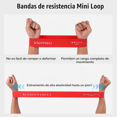Vista 2 de Bandas de resistencia de látex mini bucle para entrenar piernas, versión