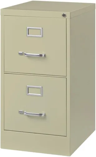 Vista 3 de Pemberly Row Archivador vertical de metal beige con 2 cajones de 28.38 pulgadas, con cerradura, premontado, tamaño carta, para el hogar, la oficina