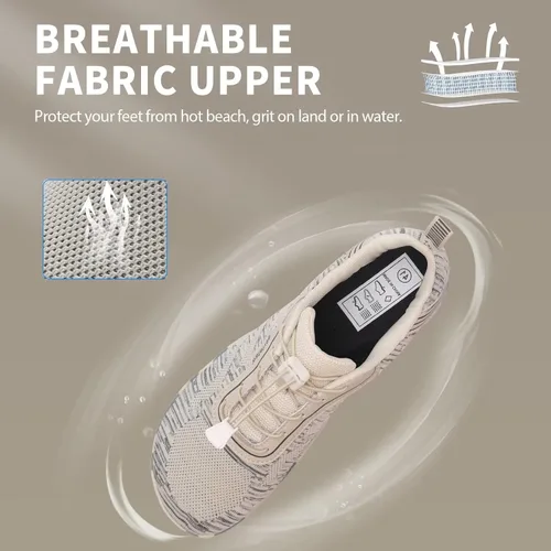 Vista 5 de WateLves Zapatos deportivos de senderismo descalzos para hombre, para correr, caminar, playa, escalada, al aire libre y deportes acuáticos