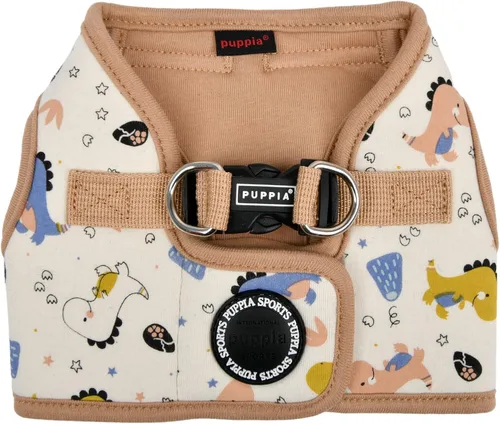 Vista 2 de Puppia Arnés para perro con chaleco de moda para primavera y verano, beige_Minmi, talla S