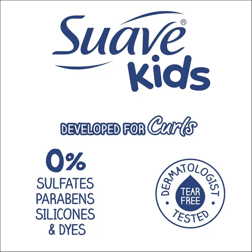 Vista 11 de Suave Kids Naturals Champú para rizos infantiles, sin sulfatos, almendra dulce y miel, probado por dermatólogos, sin desgarros, 20 onzas