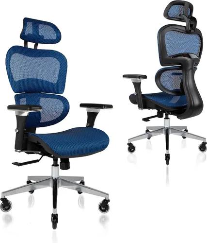 Vista 13 de Nouhaus Ergo3D - Silla ergonómica de oficina con soporte lumbar de malla con reposabrazos ajustable 4D, reposacabezas y ruedas ajustables, respaldo