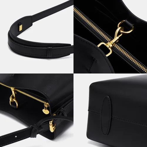 Vista 6 de Cnoles Bolsos de mano de diseñador de cuero genuino para mujer, bolsos y bolsos de mano para mujer, bolso de hombro con asa superior de moda