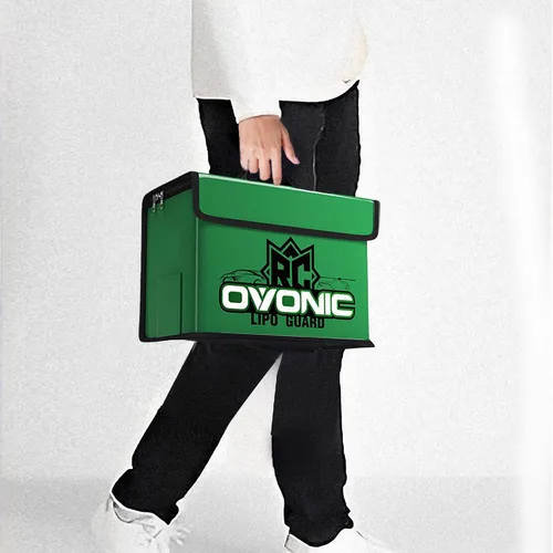 Vista 8 de OVONIC Lipo Safe Bag Bolsa ignífuga a prueba de explosiones, gran capacidad para carga y almacenamiento de batería Lipo
