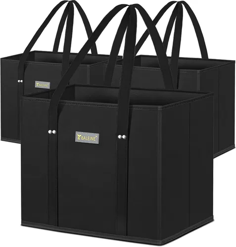 Vista 2 de BALEINE 3 bolsas reutilizables para comestibles + 2 bolsas de comestibles reutilizables aisladas (tamaño grande)