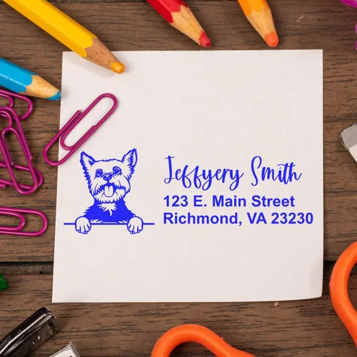 Vista 155 de American Bulldog Stamp Duo, Custom Return Address for Dog Lovers, Personalized Mail Mark for Letters and Cards