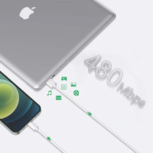 Vista 6 de Cargador para iPhone, [Certificado MFi de Apple], paquete de 2 cables Lightning de 3 pies cubo, cable de transferencia de carga para teléfono