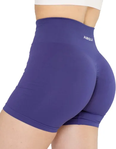 Vista 2 de Aurola Intensify - Pantalones cortos de entrenamiento para mujer, sin costuras, para gimnasio, yoga, correr, deporte, ejercicio activo, fitness