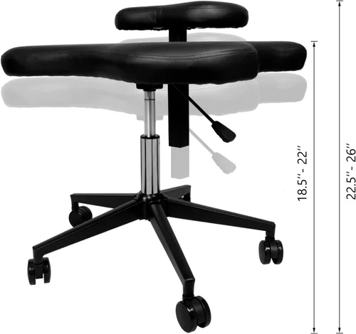 Vista 2 de Toppay - Silla de rodillas con patas cruzadas para amantes del yoga, fanáticos del fitness y aquellos con dolores de espalda o piernas, color negro