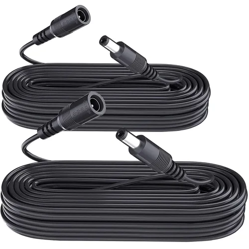 Vista 9 de 2 Pack 3ft DC Power Extension Cable 5.5mm*2.1mm Male to Female Power Cord for CCTV Security Surveillance Camera DVR Standalone, LED Strip, Router