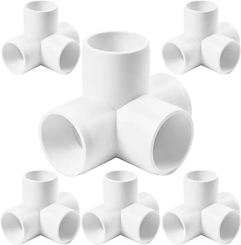 Vista 16 de Paquete de 6 accesorios de PVC de 1-1/2 "Codo de salida lateral de 3 vías 3 vías de tubería de PVC SCH40 grado de salida lateral Tees 90 grados