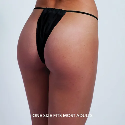 Vista 2 de ForPro Professional Collection Disposable Bikini Panties, Non-Woven Underwear, Individually-Wrapped, One Size Fits Most Negro